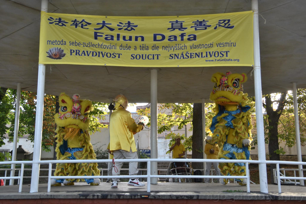 Falun Gong na Znojemském historickém vinobraní