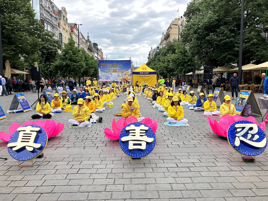 Aktivity během dne, Oslava Světového dne Falun Dafa, Praha, 17. května 2025